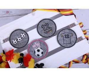 ITH Untersetzer - Fußball Ladies Silhouette